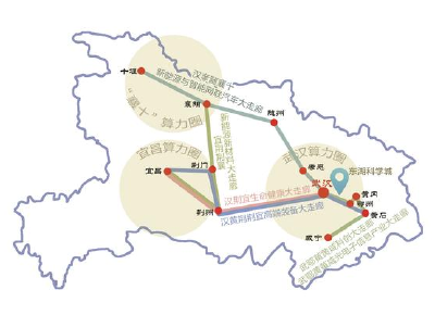 1、3、6，标注湖北经济地理新方位