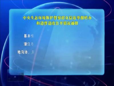 中央生态环境保护督察群众信访举报转办和边督边改公开情况通报