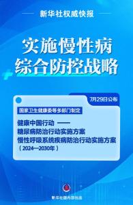 新华鲜报丨这张慢性病“防护网”，关系上亿人健康 