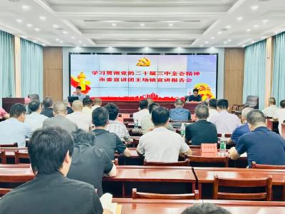 市委宣讲团学习贯彻党的二十届三中全会精神宣讲报告会走进王场镇