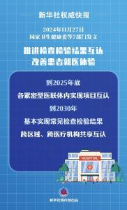 新华鲜报丨更便利！我国医疗机构检查检验结果互认“出实招”