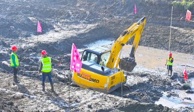 四湖流域治理项目龙湾镇大关垱泵站改造工程紧张建设中