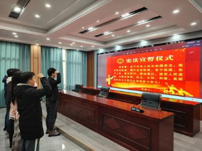 王场镇组织新入职公务员举行宪法宣誓仪式