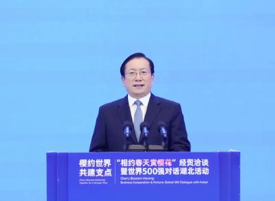 2025“相约春天赏樱花”经贸洽谈活动开幕式举行 王忠林致辞 李殿勋主持
