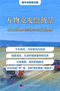 稳中求进每月看丨万物竞发绘新景——6月全国各地经济社会发展观察 