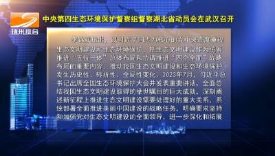 V视│中央第四生态环境保护督察组督察湖北省动员会在武汉召开