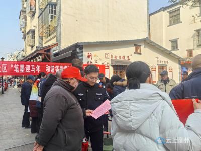 九曲弯社区庆新春活动现场开展反诈宣传