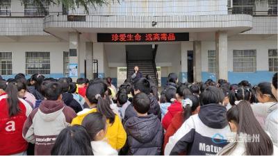 随县万和镇青苔小学：上好“禁毒第一课” 筑牢校园“防毒墙”