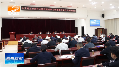V视| 全市树立和践行正确政绩观学习教育整改整治工作推进会召开  以更大力度推进真查实改严治  确保学习教育走深走实见行见效