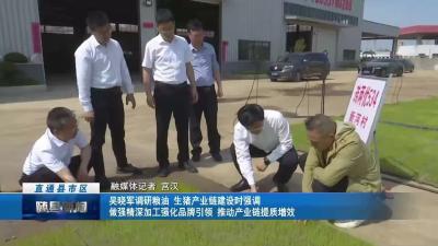 吴晓军调研粮油、生猪产业链建设时强调：做强精深加工强化品牌引领 推动产业链提质增效