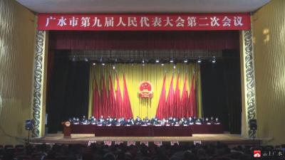 【聚焦两会】广水市第九届人民代表大会第二次会议举行第二次全体会议