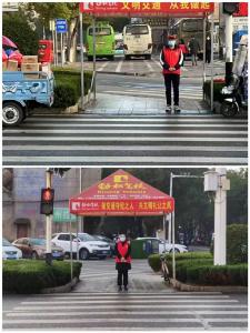 廣水工行積極參與文明交通引導志愿服務活動