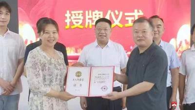 广水市总工会到大洋塑胶举行“全国工人先锋号”授牌仪式