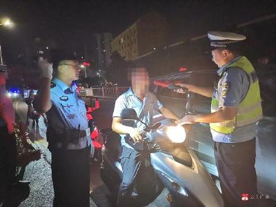 廣水全警全力推進“百日行動”，連續3夜查獲酒醉毒駕33起