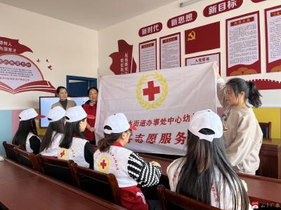 【悅·廣水】廣辦中心幼兒園舉行紅十字志愿服務隊授旗儀式