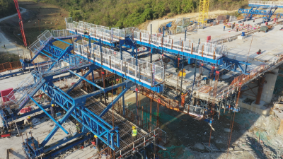 【越•广水】壮观！湖北随信高速公路回龙寺大桥左幅中跨顺利合龙