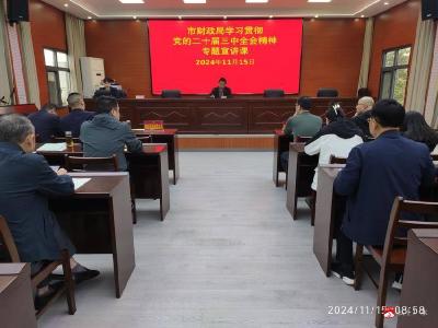 【越·广水】广水市财政局学习贯彻党的二十届三中全会精神