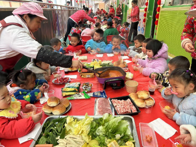 【越•广水】骆店金果果幼儿园举行“暖香满园”火锅宴