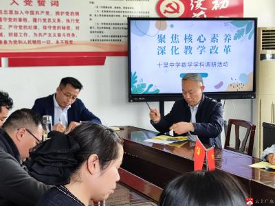 【阅·广水】十里中心中学举办数学学科专项调研活动  