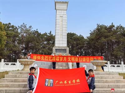 【阅•广水】清明祭英烈，共铸中华魂——广水市书生学校清明节祭扫人民英雄纪念碑活动
