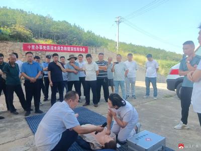 【悦·广水】十里街道开展防溺水应急救援演练