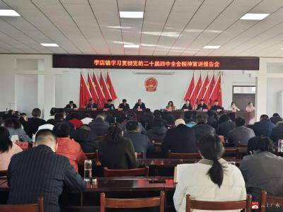 李店镇召开学习贯彻党的二十届四中全会精神宣讲会