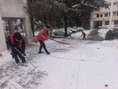 镇村干部齐协力，全力除雪保畅通