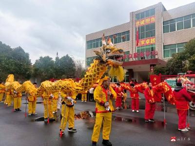 十里街道杨家岗村龙腾狮跃闹元宵干群同心庆佳节