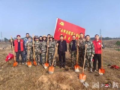 党旗飘扬映初心 植树添绿展担当