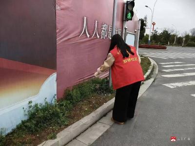 双桥社区开展“撒下花籽播希望  社区沿路焕新颜”活动