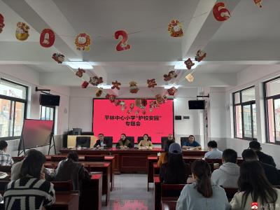 长岭镇平林中心小学召开  “护校安园”专题会