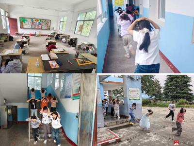 防震演练筑防线，安全意识记心间——蔡河镇小河中心小学开展防震应急疏散演练活动