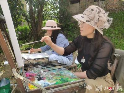 “好山好水·广水画家画广水”文艺轻骑兵走进武胜关杨林沟