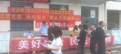 余店镇：多部门联动开展安全普法宣传活动 筑牢群众安全防护网