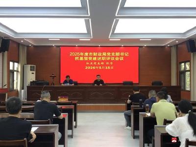 市财政局召开党支部书记述职评议会议  以高质量党建引领财政高质量发展