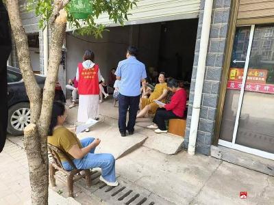 应山街道文明实践所：双桥社区开展“扫黑除恶扬正气 平安建设护家园”宣传活动