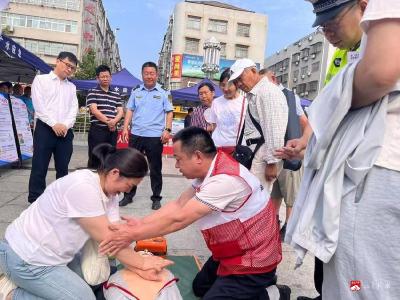 普及安全应急知识 筑牢群众安全防线 ——广水市红十字会开展“安全生产月”科普活动