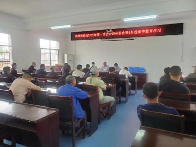 澴潭司法所开展2022年第一季度矫情分析会暨4月份集中教育学习会