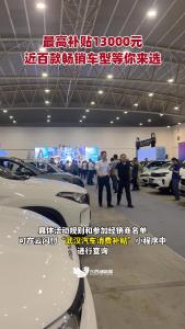 最高补贴13000元 近百款畅销车型等你来选