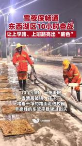 雪夜保畅通！东西湖区10小时奋战，让上学路上班路亮出“底色”