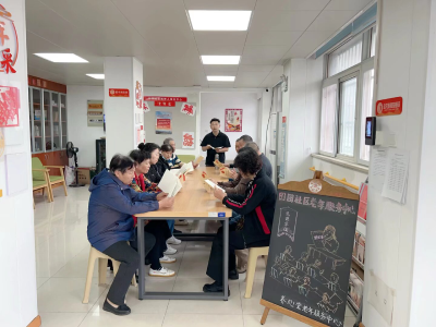 吴家山街田园社区开展《居委会组织法》普法学习