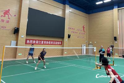 谁“羽”争锋 蔡甸江夏两地羽毛球爱好者以球会友