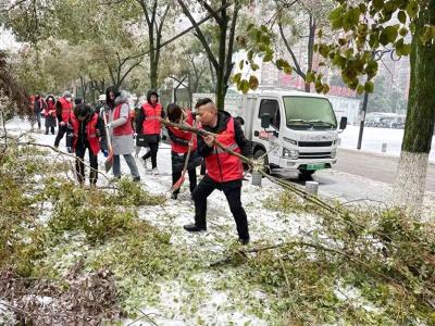 除雪融冰保畅通，蔡甸区退役军人冲锋在前
