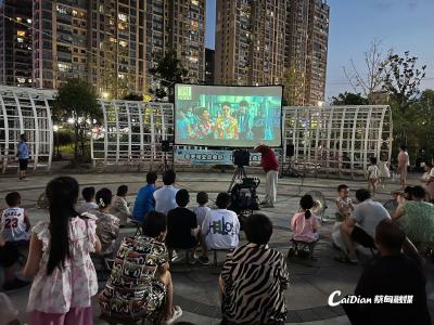 蔡甸：公益电影点亮市民夜生活