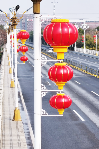 蔡甸街头张灯结彩迎新春，节日氛围拉满