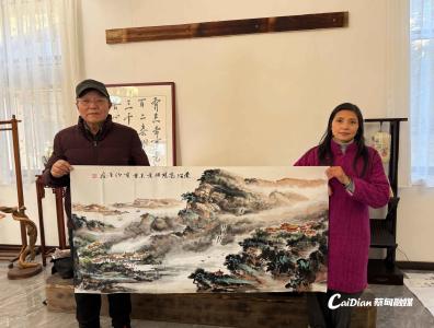 国家级书画名家走进蔡甸乡村送文化，乡村雪景图惊艳亮相