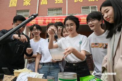 大学生为蔡甸莲藕带货 诗意浸染直播间