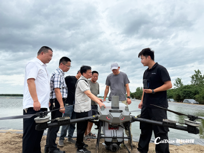 蔡甸智慧渔业新玩法：开着无人机养鱼