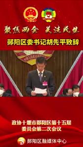 聚焦两会 郧阳区委书记胡先平致辞