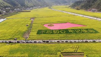 “花海油乡，秀美五峰”郧阳区第七届乡村旅游文化节暨五峰乡第八届油菜花节在东峰村开幕。
